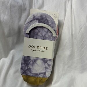 Gold Toe Designer Collection tie dye invisible 6 pack socks nwt size 6-9